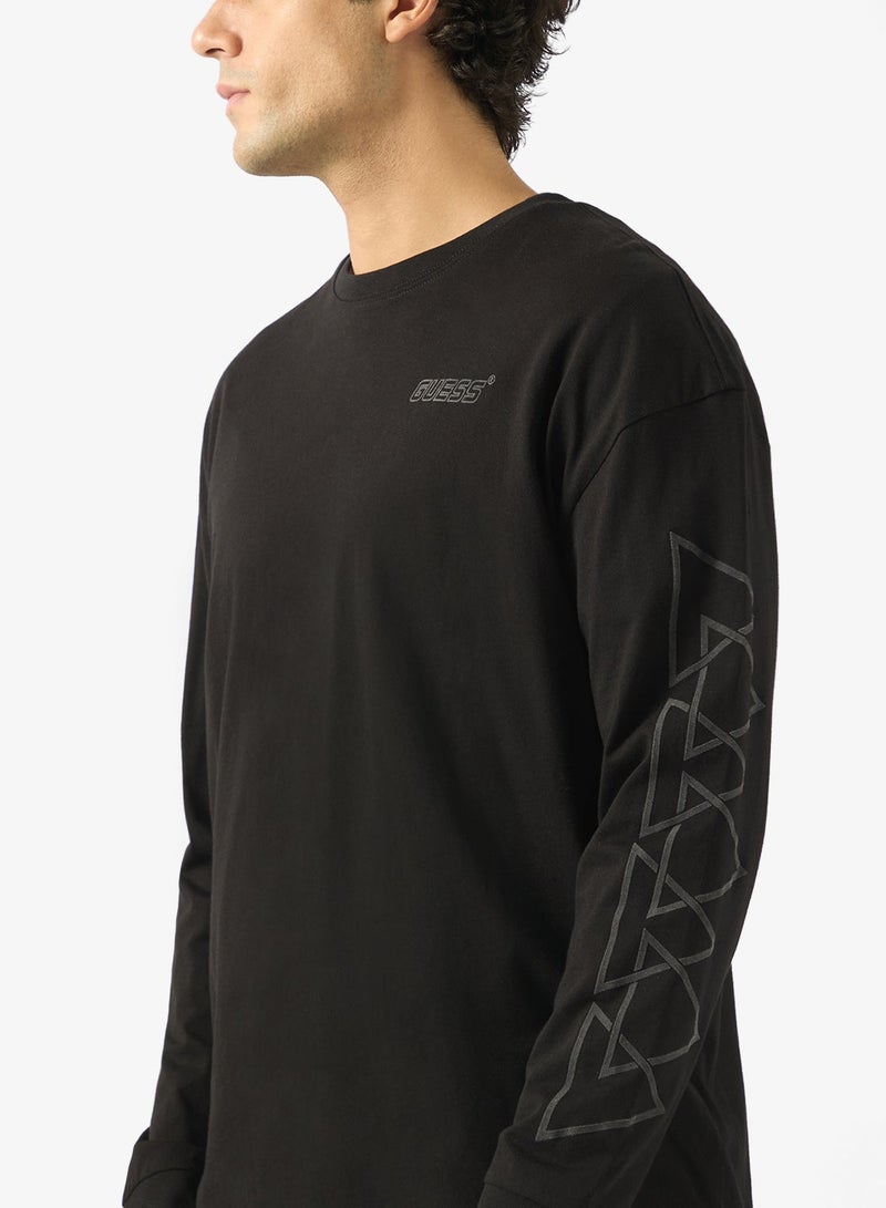 GUESS Kitaro Crew Neck Long Sleeve T-Shirt - Image 3